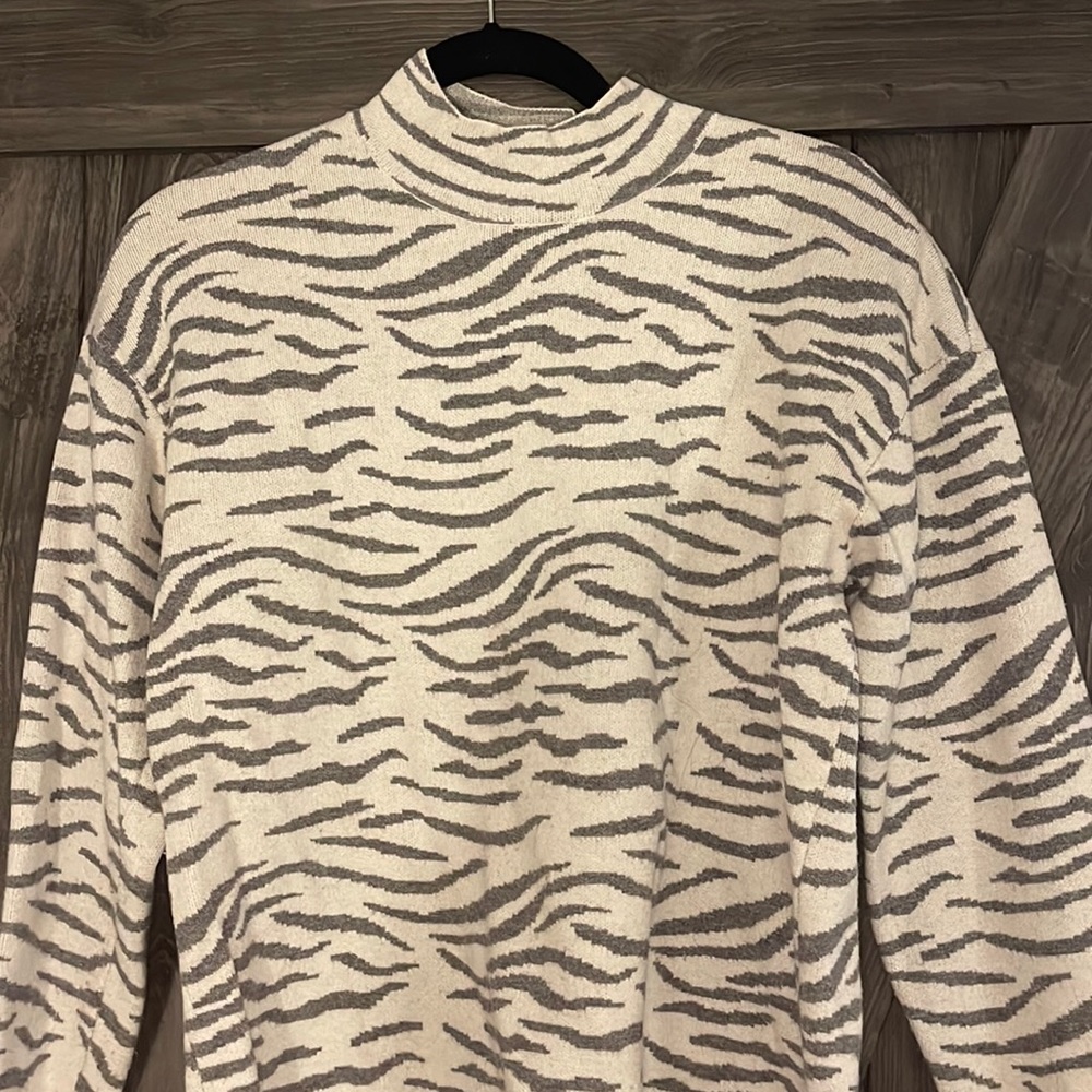 Anthropologie zebra sweater